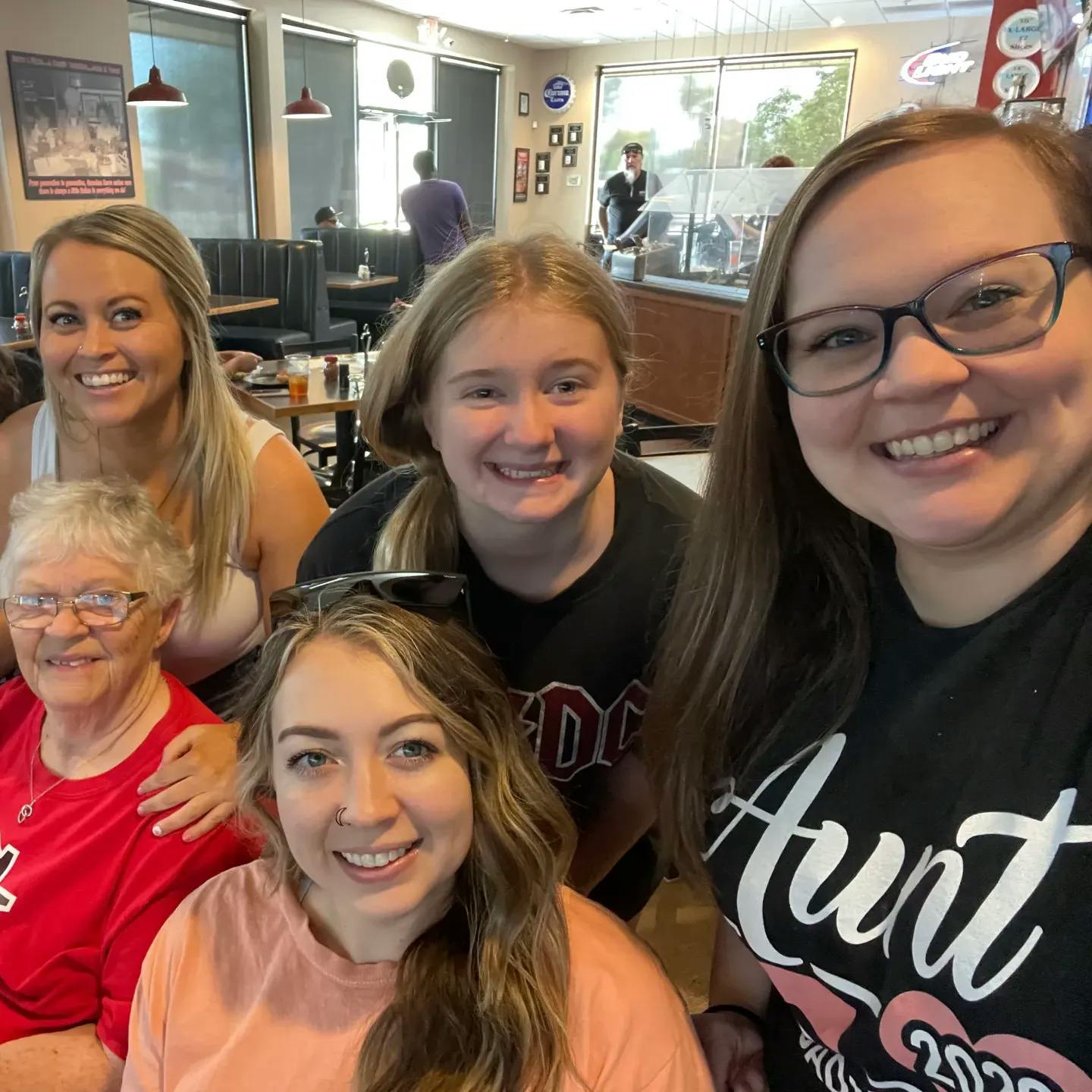 My sisters and I with our Grandma this past summer!