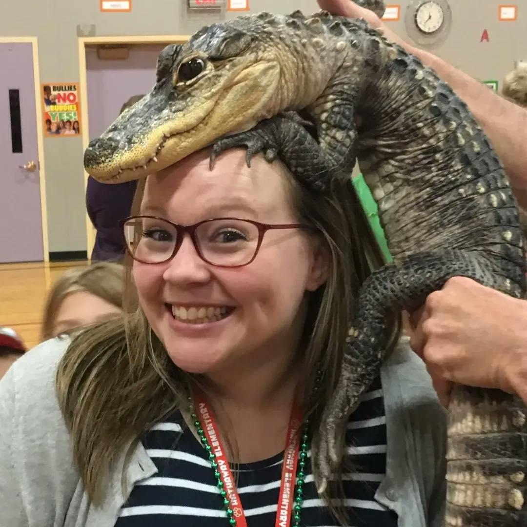 I got to meet Lucy the alligator while teaching one year! 