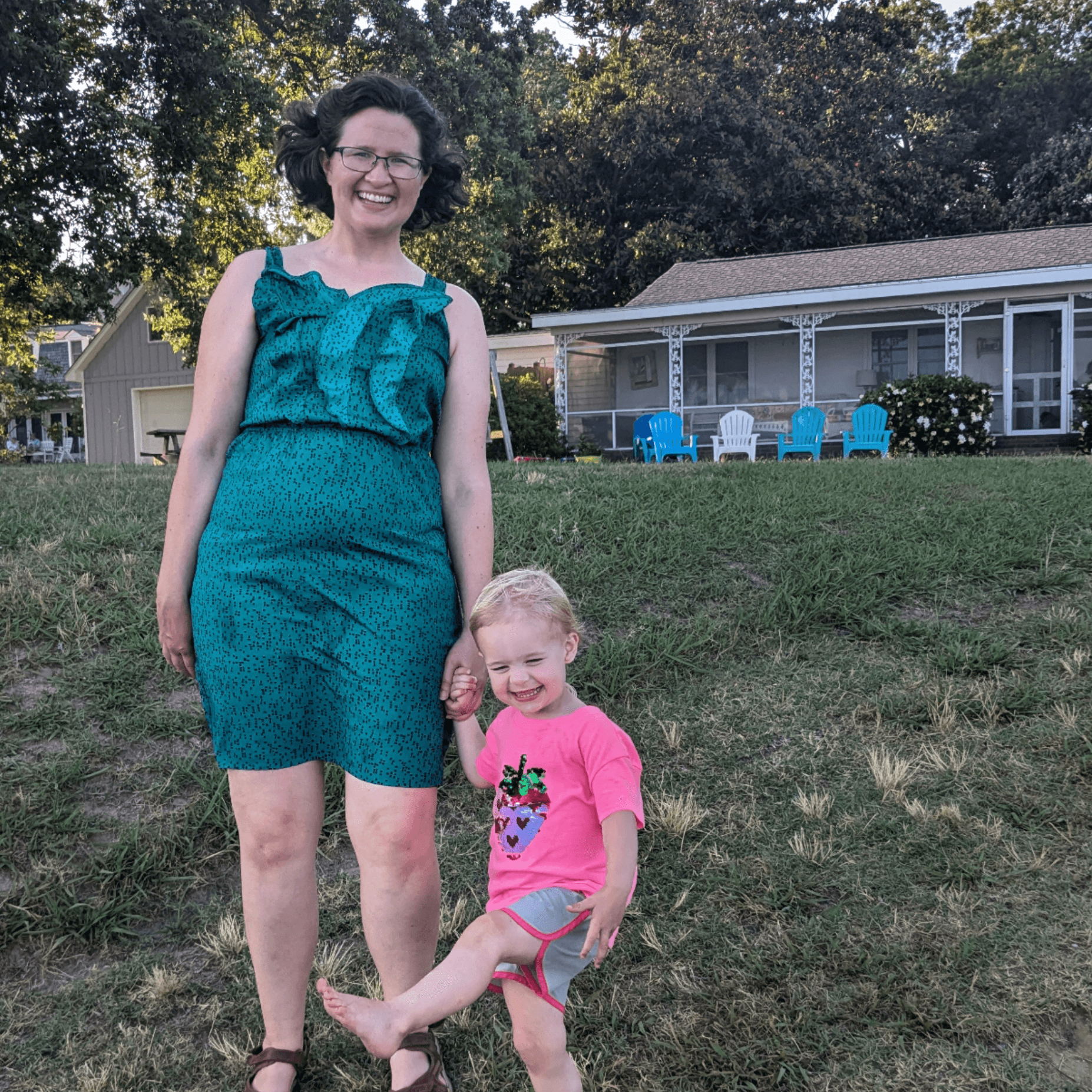 Windy day on vacation with my niece