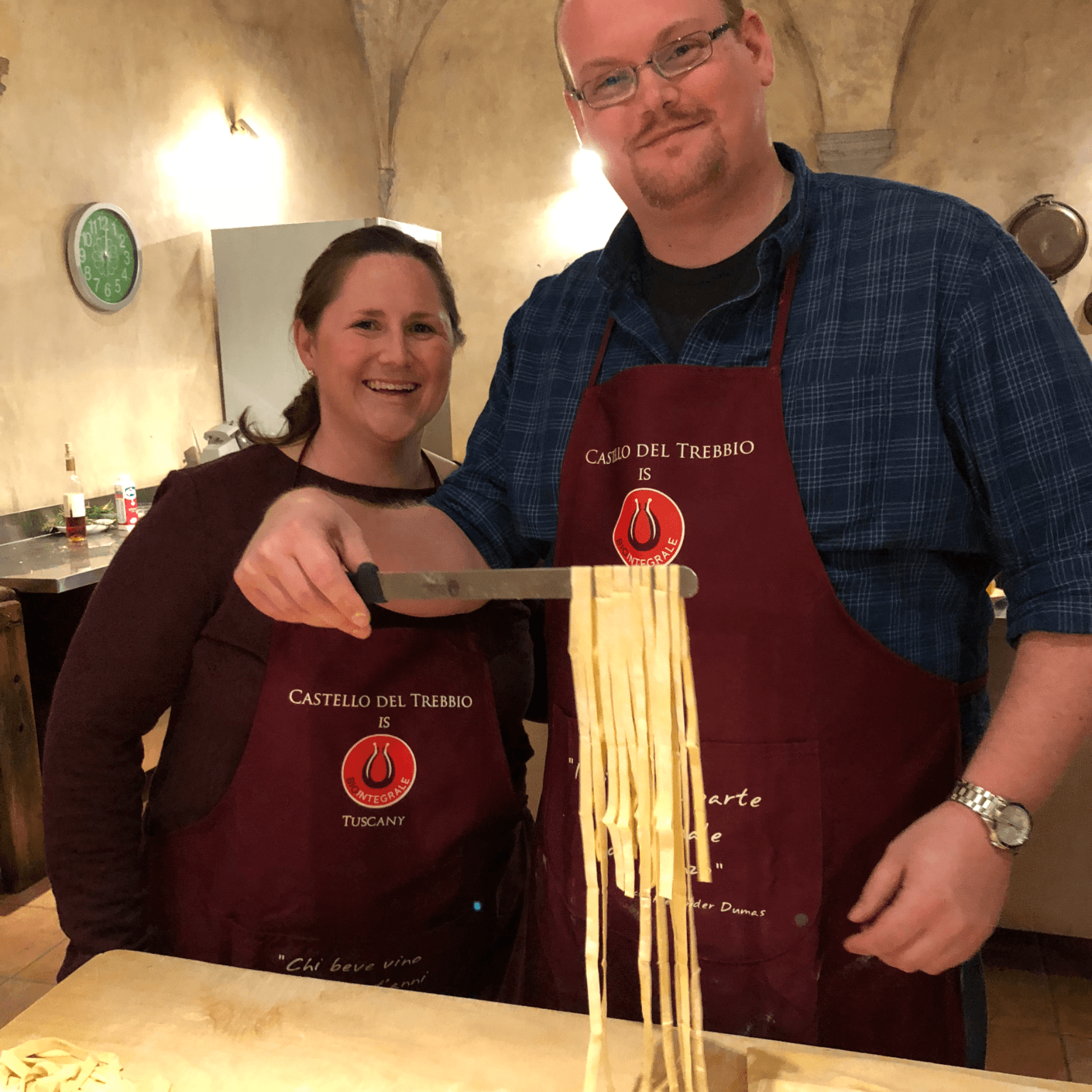 We took a pasta making class in an old castle in Florence, Italy. It was so much fun!