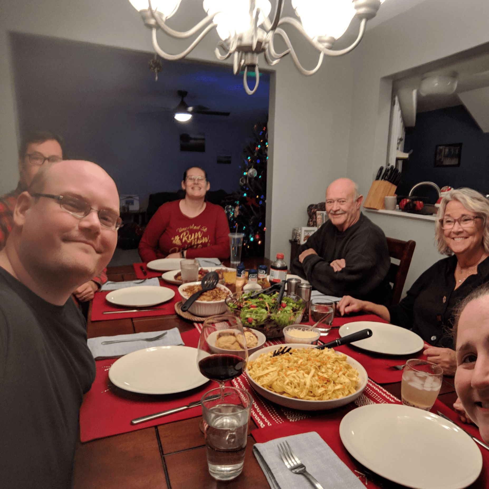 Christmas dinner with family