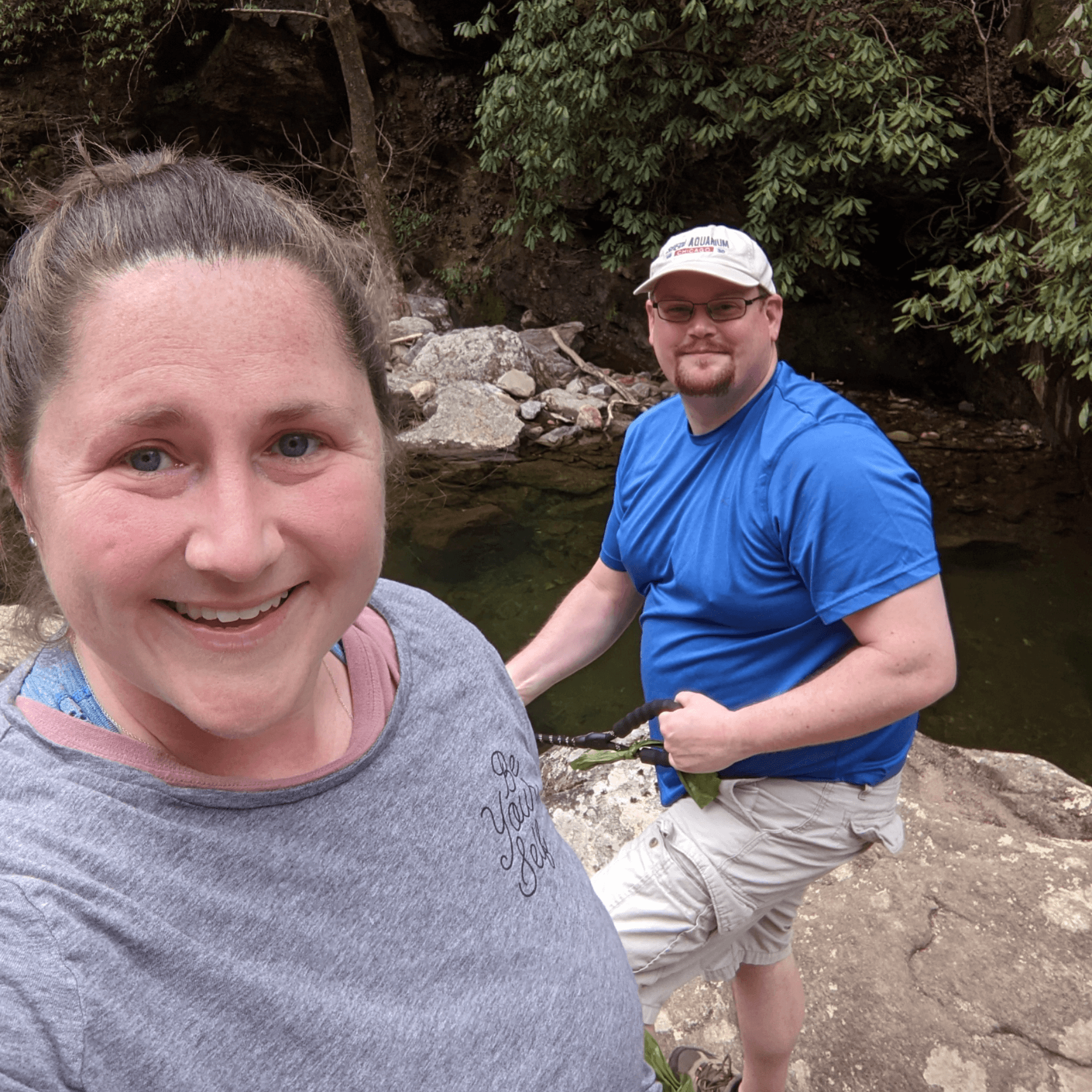 Hiking with the dogs in Asheville, NC