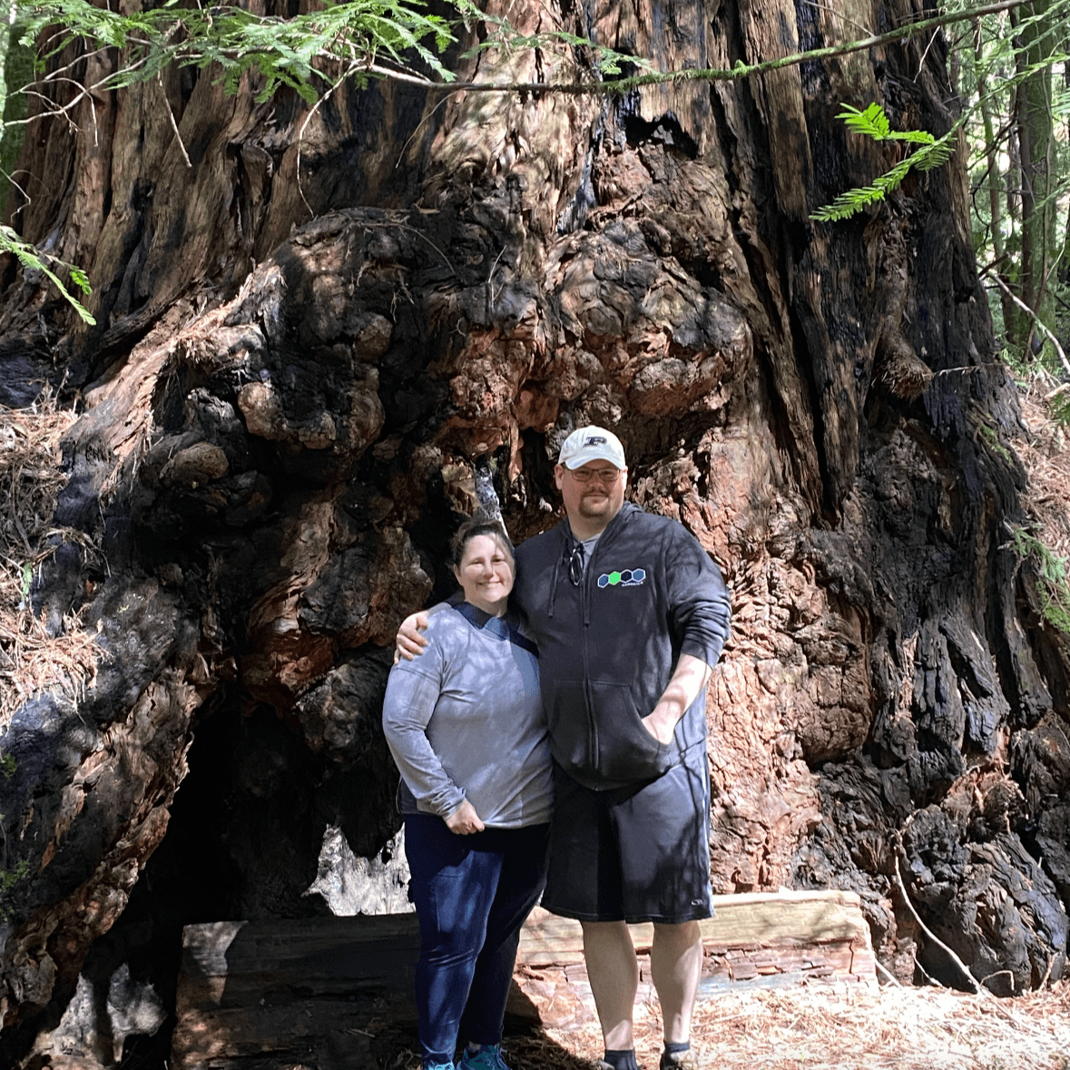 Hiking through the Redwoods in CA. Those trees are magnificent. 