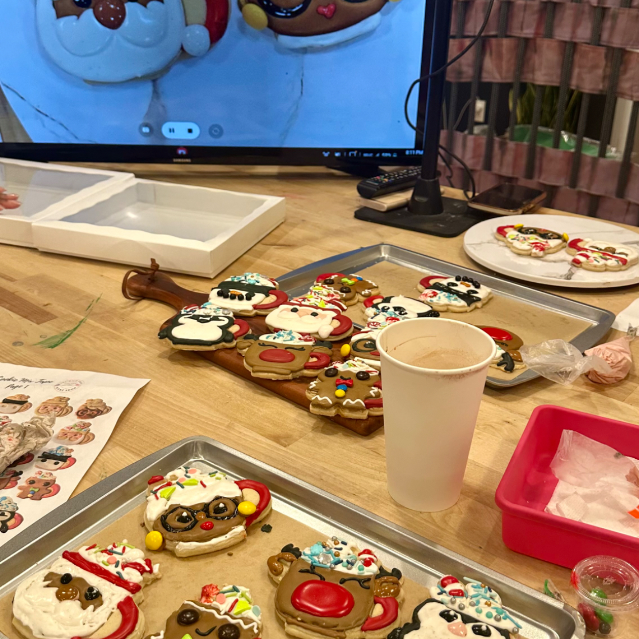 Christmas cookie decorating