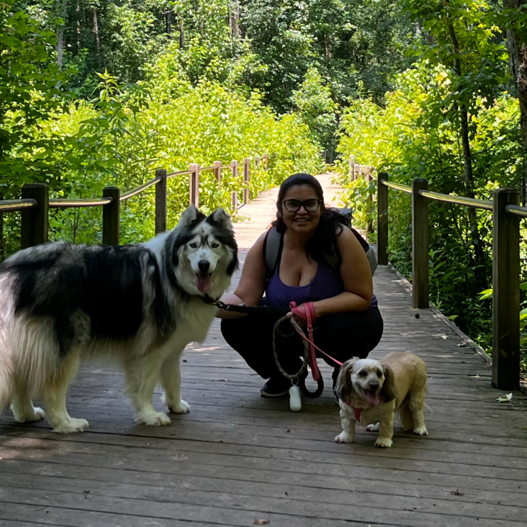 Hiking and enjoying nature in Georgia with these cuties!. 