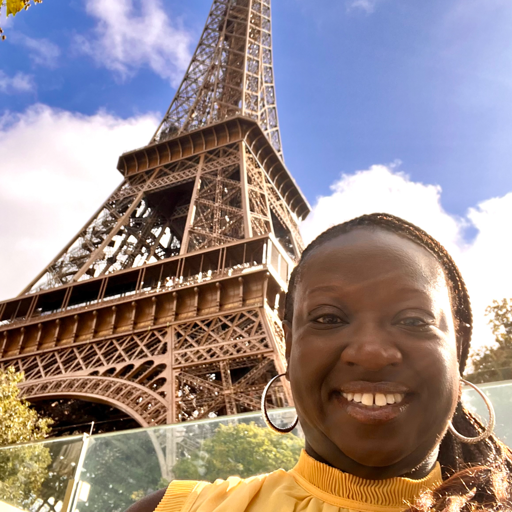 Snapshot in front of the Eiffel Tower during my amazing trip to Paris!