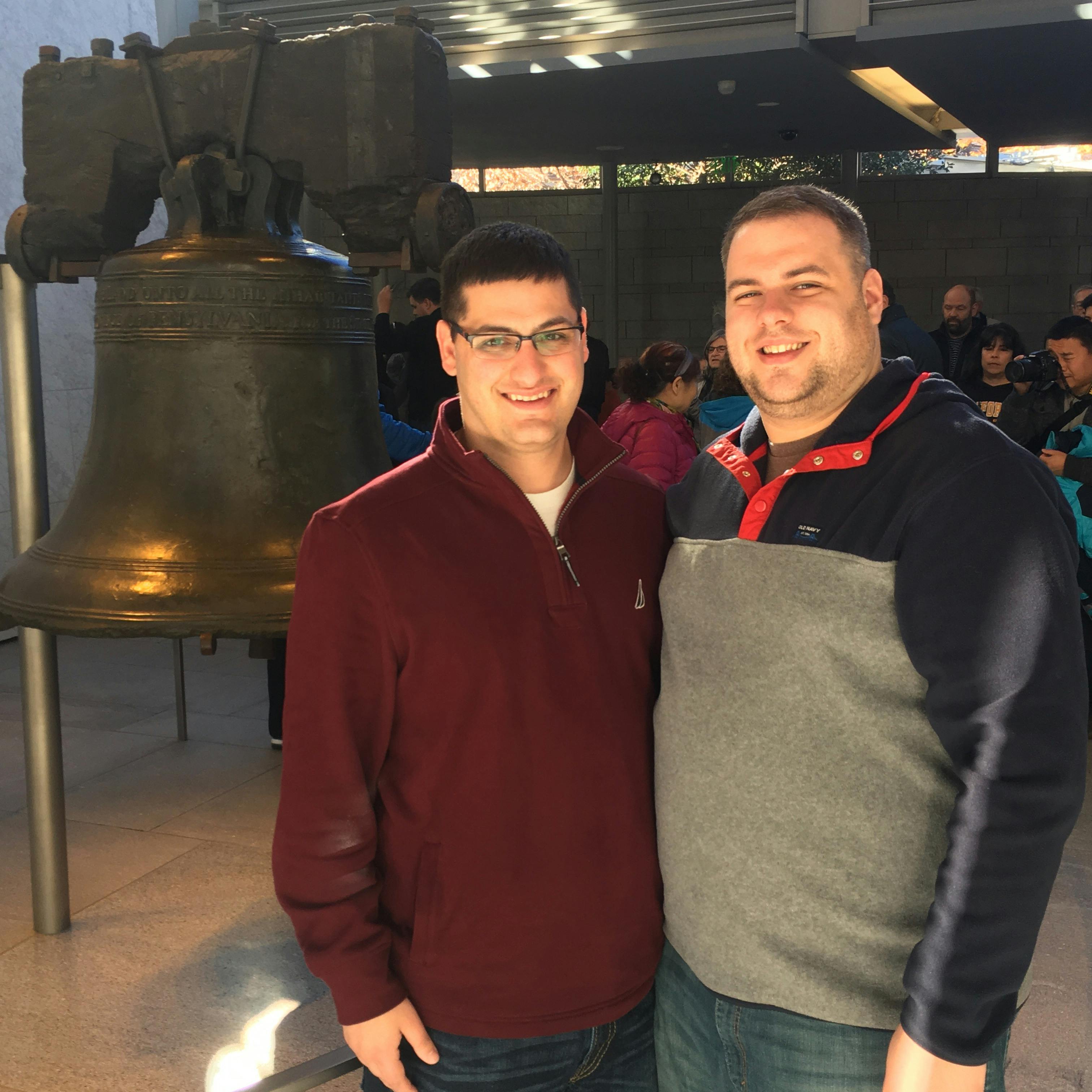 In front of the Liberty Bell on a trip to Philadelphia, PA.